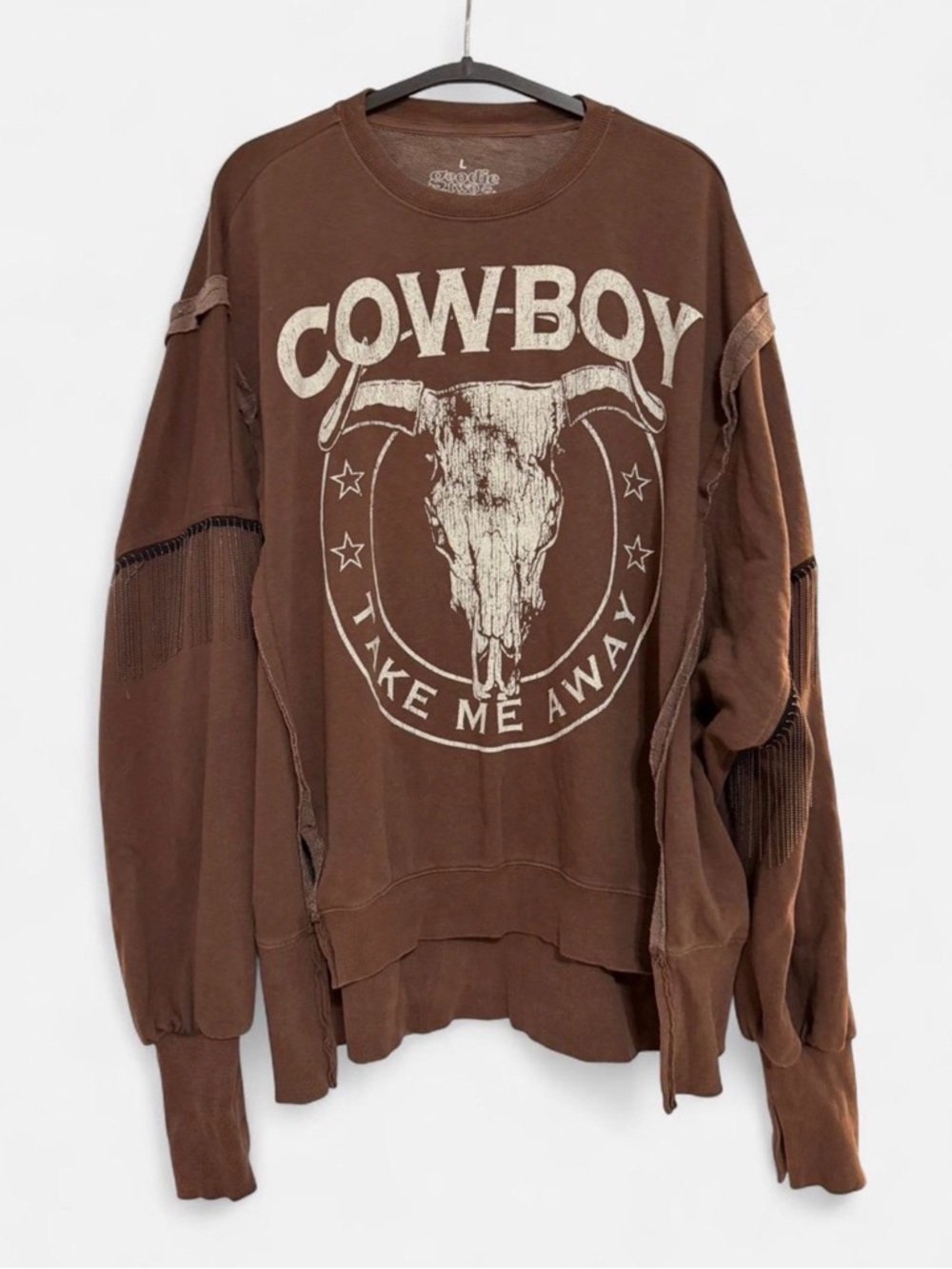 Buckle Brown 'Cowboy' Graphic Crewneck Sweatshirt